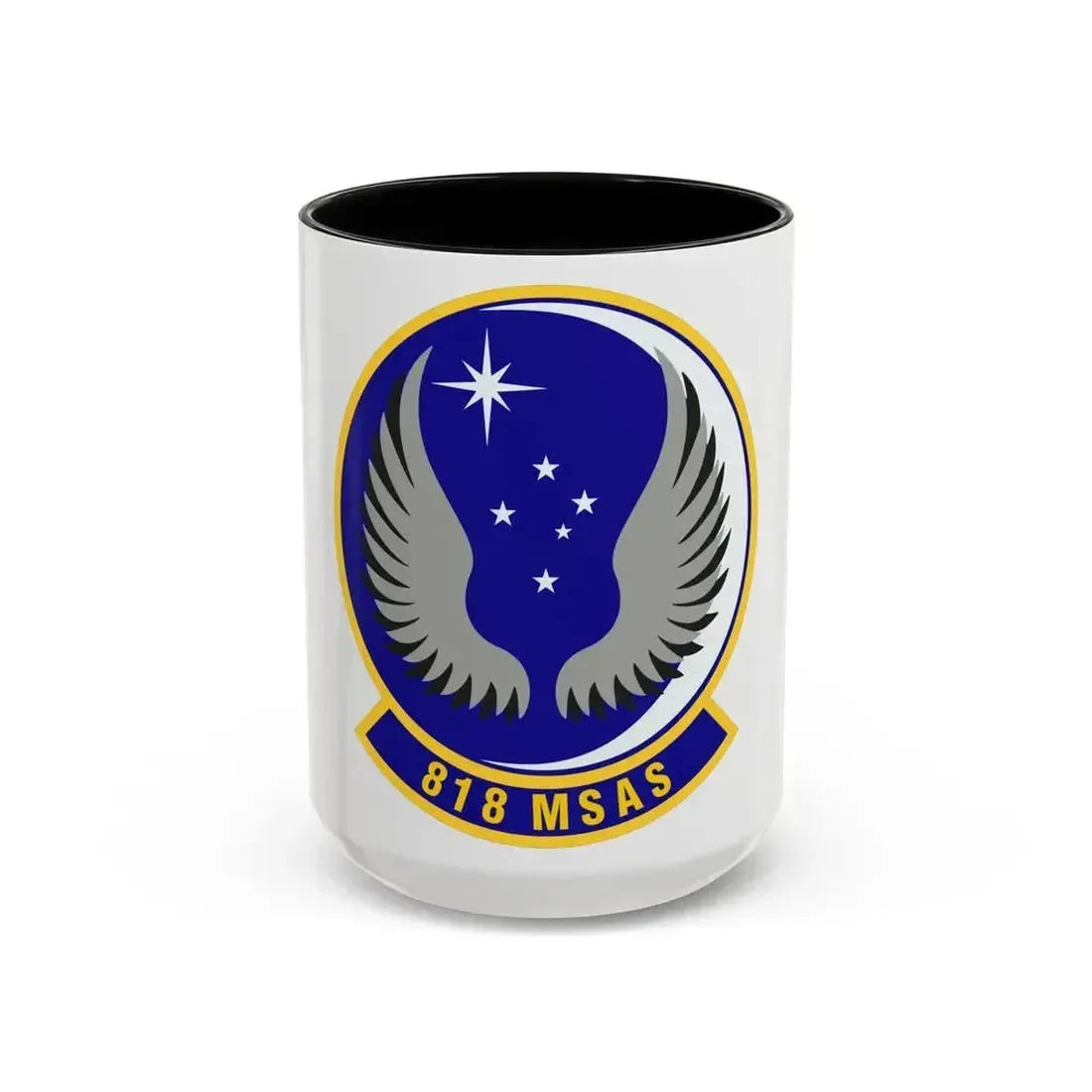 818th Mobility Support Advisory Squadron (U.S. Air Force) Accent Coffee Mug 15oz Black - Go Mug Yourself