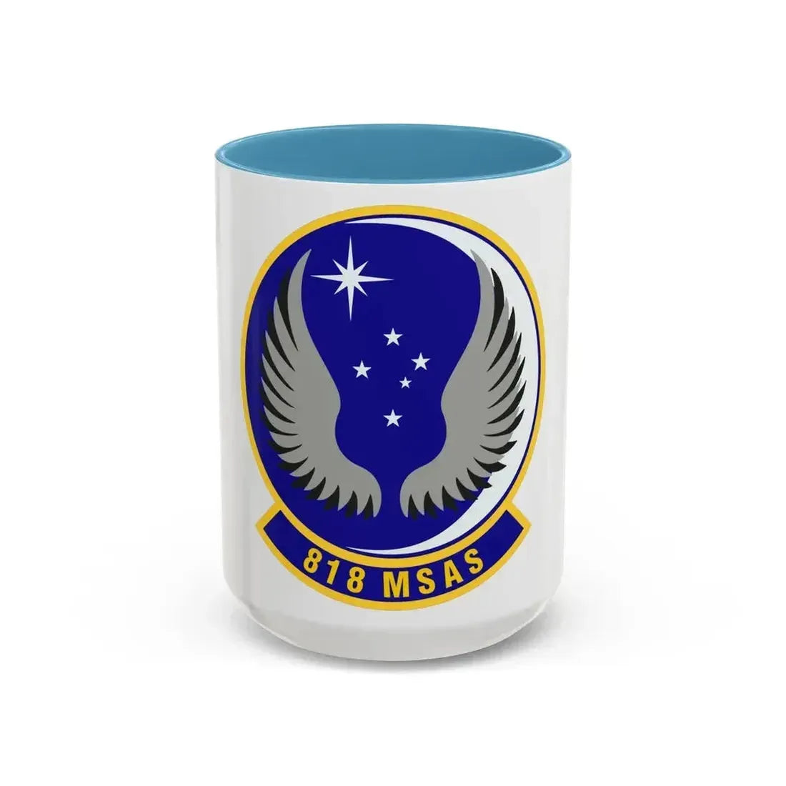 818th Mobility Support Advisory Squadron (U.S. Air Force) Accent Coffee Mug 15oz Light Blue - Go Mug Yourself