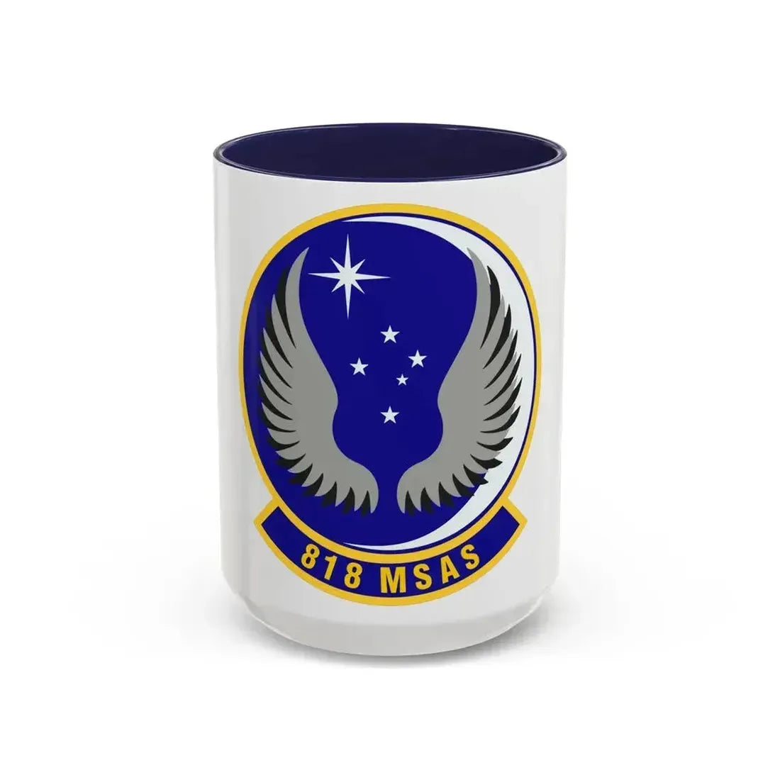 818th Mobility Support Advisory Squadron (U.S. Air Force) Accent Coffee Mug 15oz Navy - Go Mug Yourself