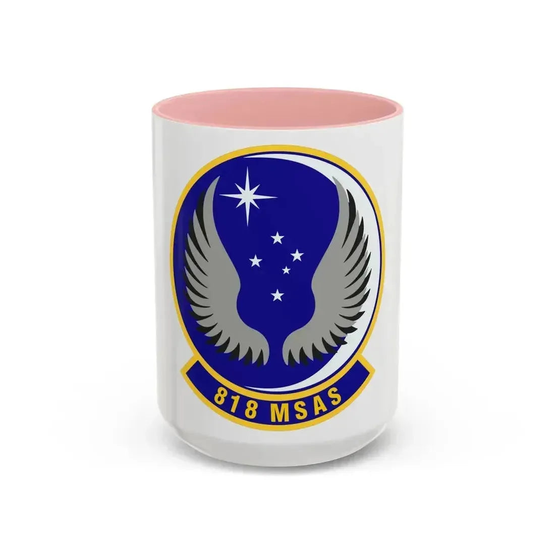 818th Mobility Support Advisory Squadron (U.S. Air Force) Accent Coffee Mug 15oz Pink - Go Mug Yourself