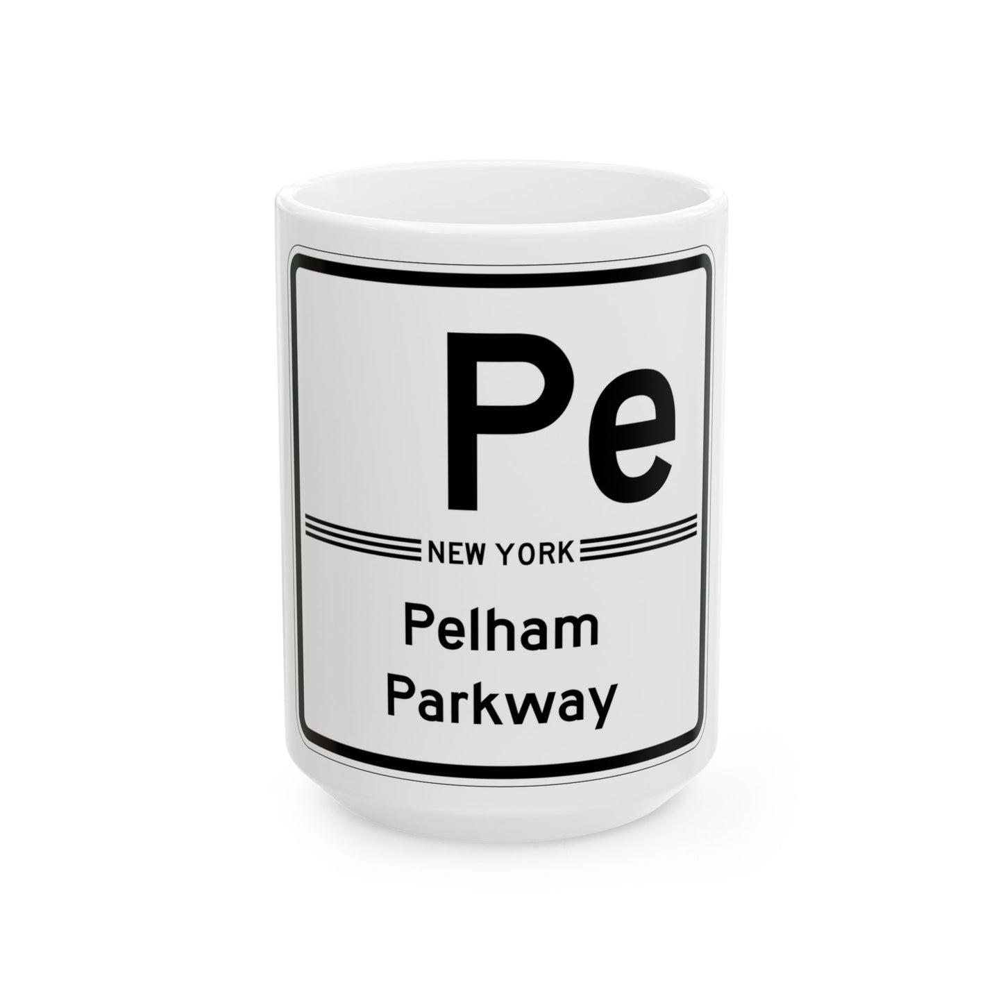 Pelham Pkwy Shield free (New York) (Road Sign) White Coffee Mug