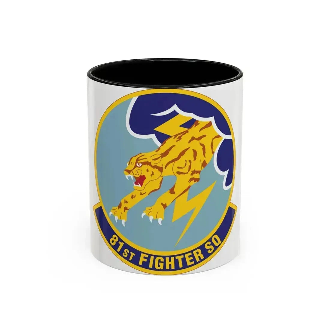 81st Fighter Squadron (U.S. Air Force) Accent Coffee Mug 11oz Black - Go Mug Yourself