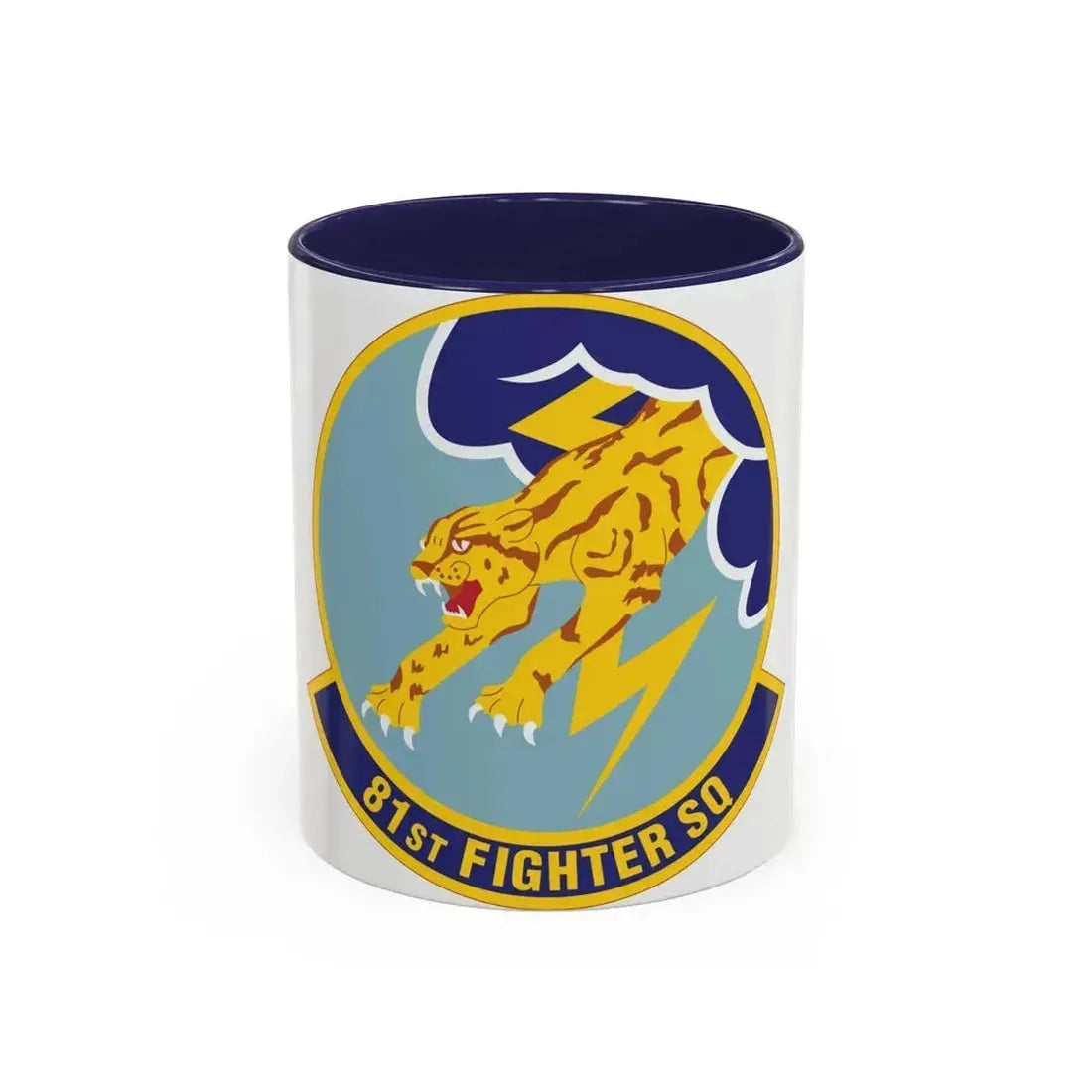 81st Fighter Squadron (U.S. Air Force) Accent Coffee Mug 11oz Navy - Go Mug Yourself