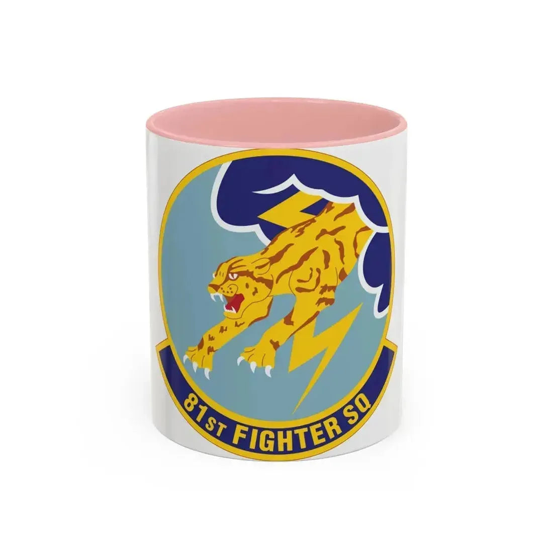 81st Fighter Squadron (U.S. Air Force) Accent Coffee Mug 11oz Pink - Go Mug Yourself