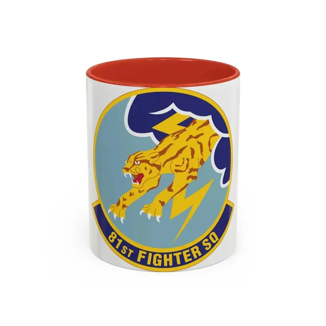 81st Fighter Squadron (U.S. Air Force) Accent Coffee Mug 11oz Red - Go Mug Yourself