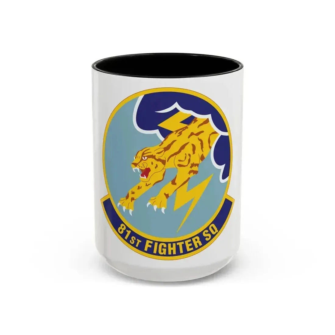 81st Fighter Squadron (U.S. Air Force) Accent Coffee Mug 15oz Black - Go Mug Yourself