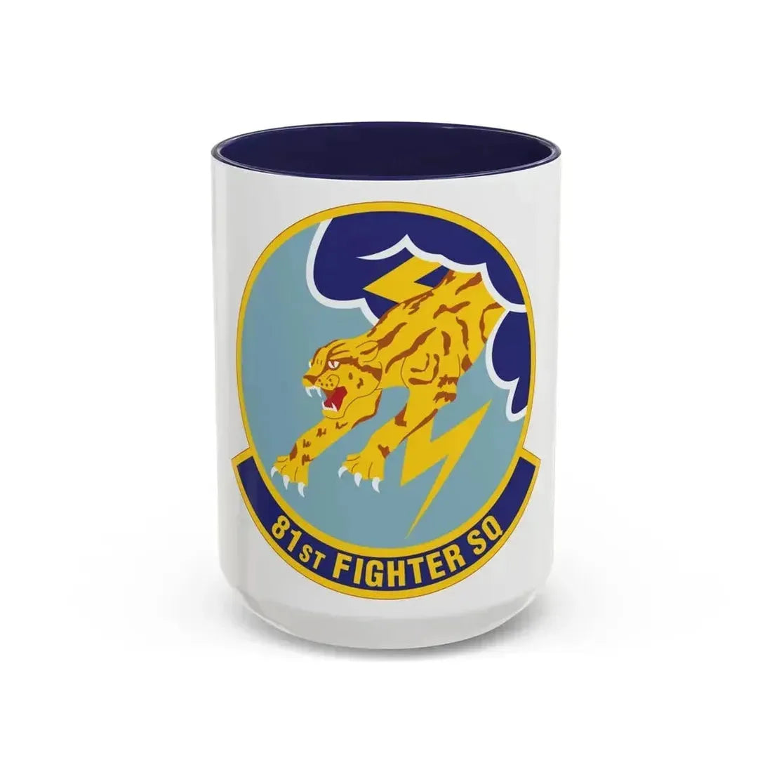 81st Fighter Squadron (U.S. Air Force) Accent Coffee Mug 15oz Navy - Go Mug Yourself