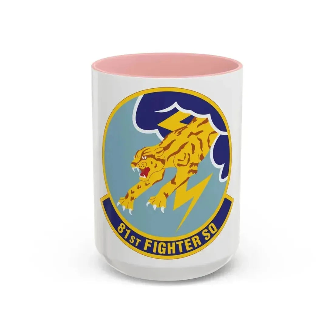 81st Fighter Squadron (U.S. Air Force) Accent Coffee Mug 15oz Pink - Go Mug Yourself