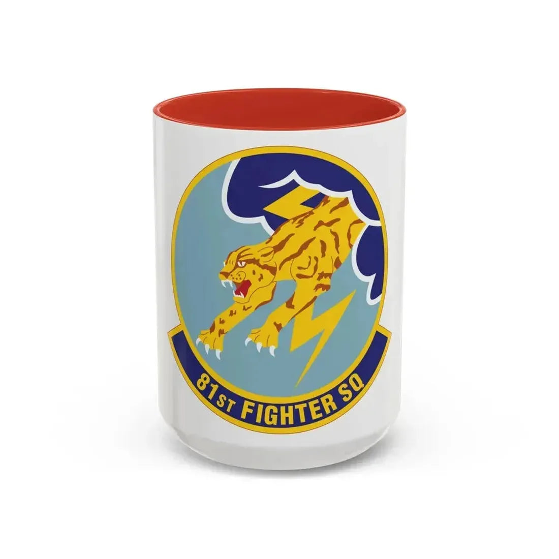 81st Fighter Squadron (U.S. Air Force) Accent Coffee Mug 15oz Red - Go Mug Yourself