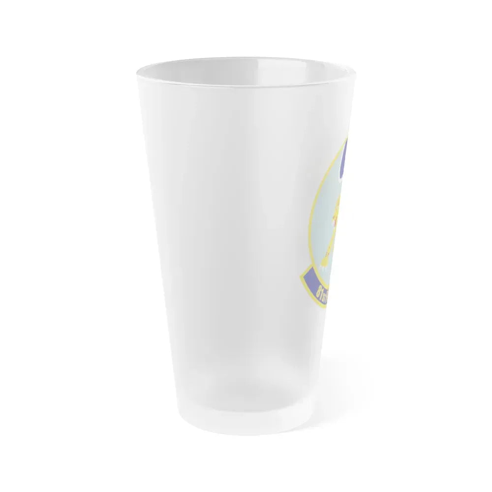 81st Fighter Squadron (U.S. Air Force) Frosted Pint Glass 16oz - Go Mug Yourself