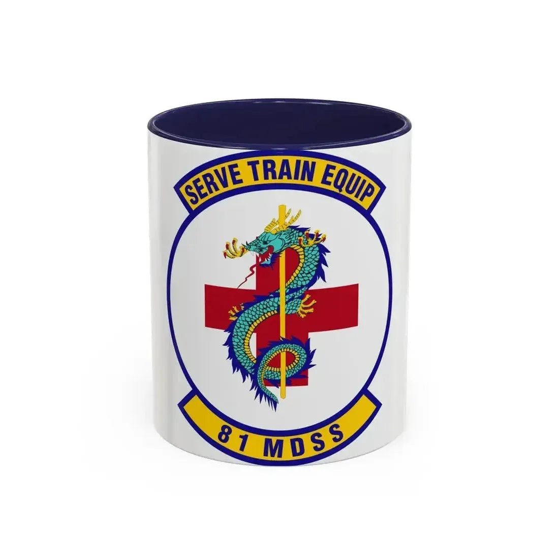 81st Medical Support Squadron (U.S. Air Force) Accent Coffee Mug 11oz Navy - Go Mug Yourself