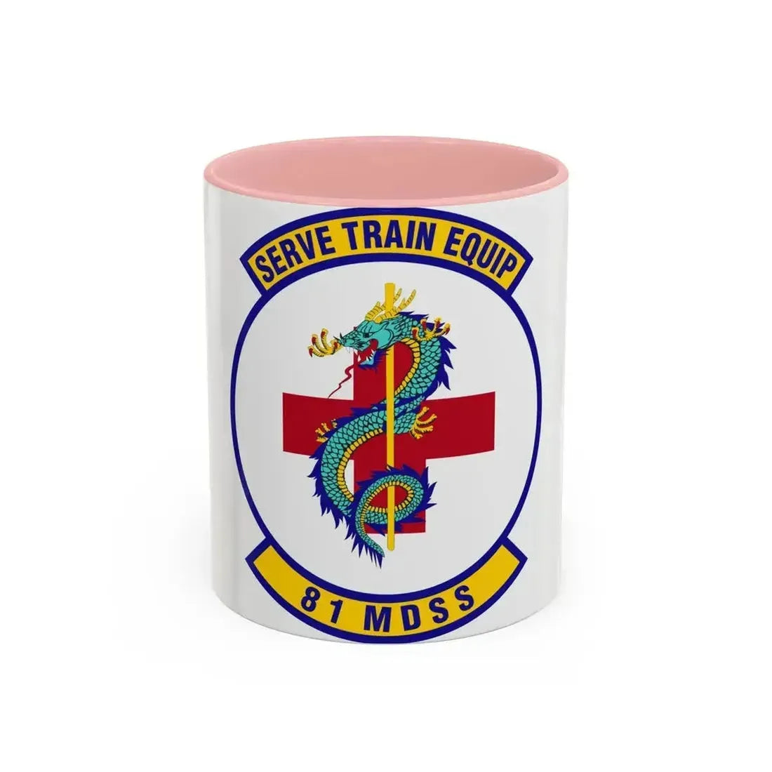 81st Medical Support Squadron (U.S. Air Force) Accent Coffee Mug 11oz Pink - Go Mug Yourself