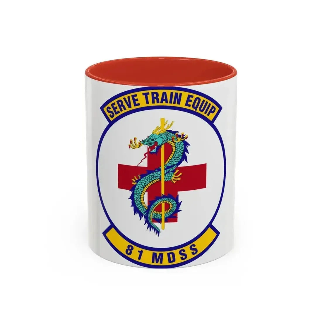 81st Medical Support Squadron (U.S. Air Force) Accent Coffee Mug 11oz Red - Go Mug Yourself