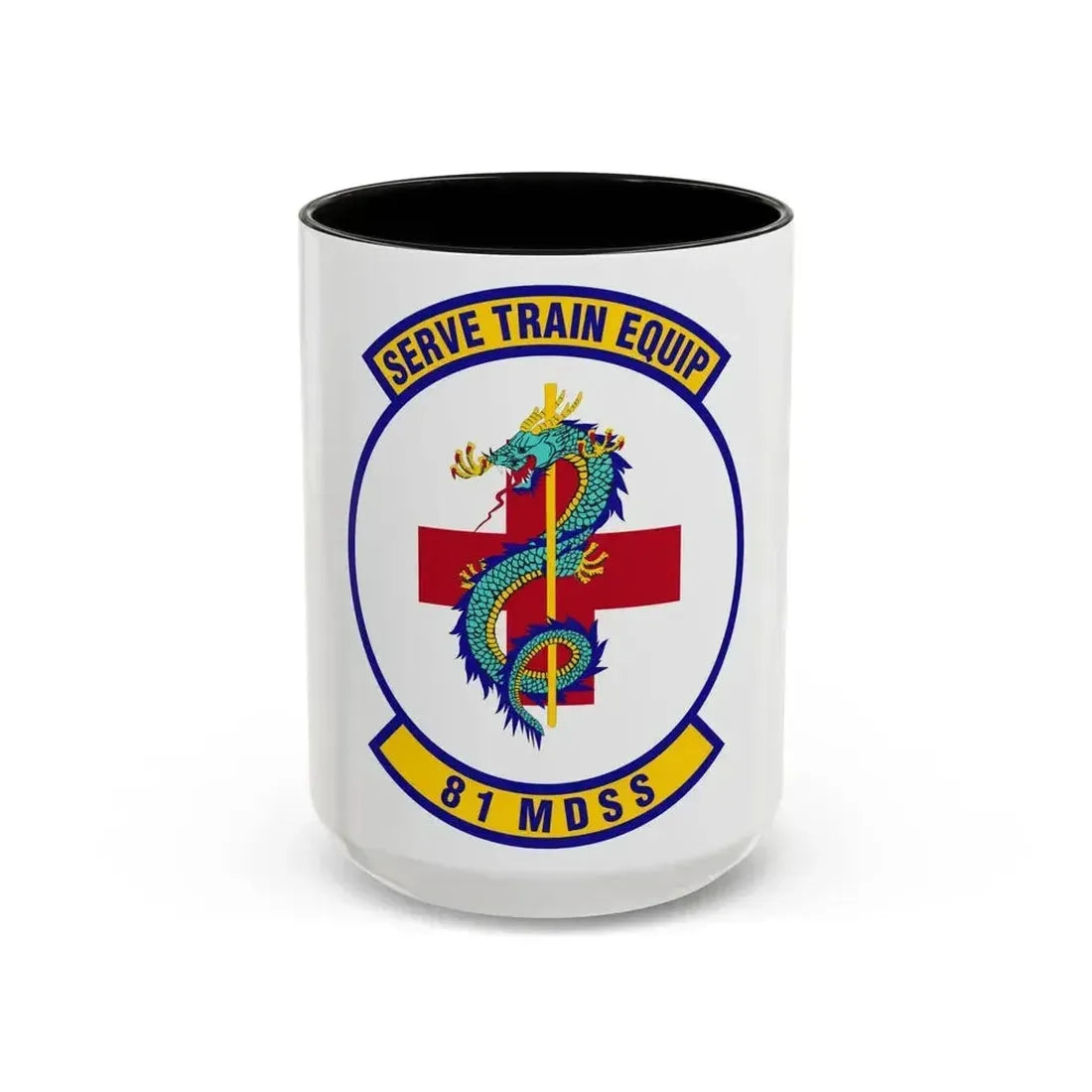 81st Medical Support Squadron (U.S. Air Force) Accent Coffee Mug 15oz Black - Go Mug Yourself