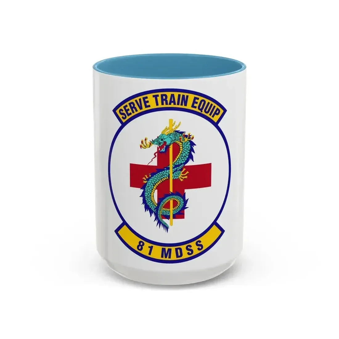 81st Medical Support Squadron (U.S. Air Force) Accent Coffee Mug 15oz Light Blue - Go Mug Yourself