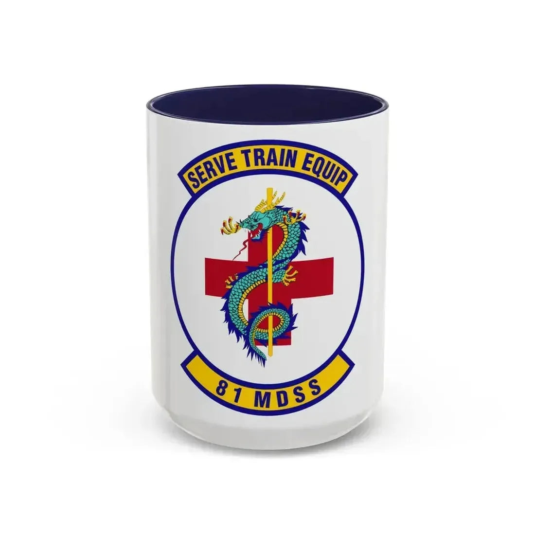 81st Medical Support Squadron (U.S. Air Force) Accent Coffee Mug 15oz Navy - Go Mug Yourself