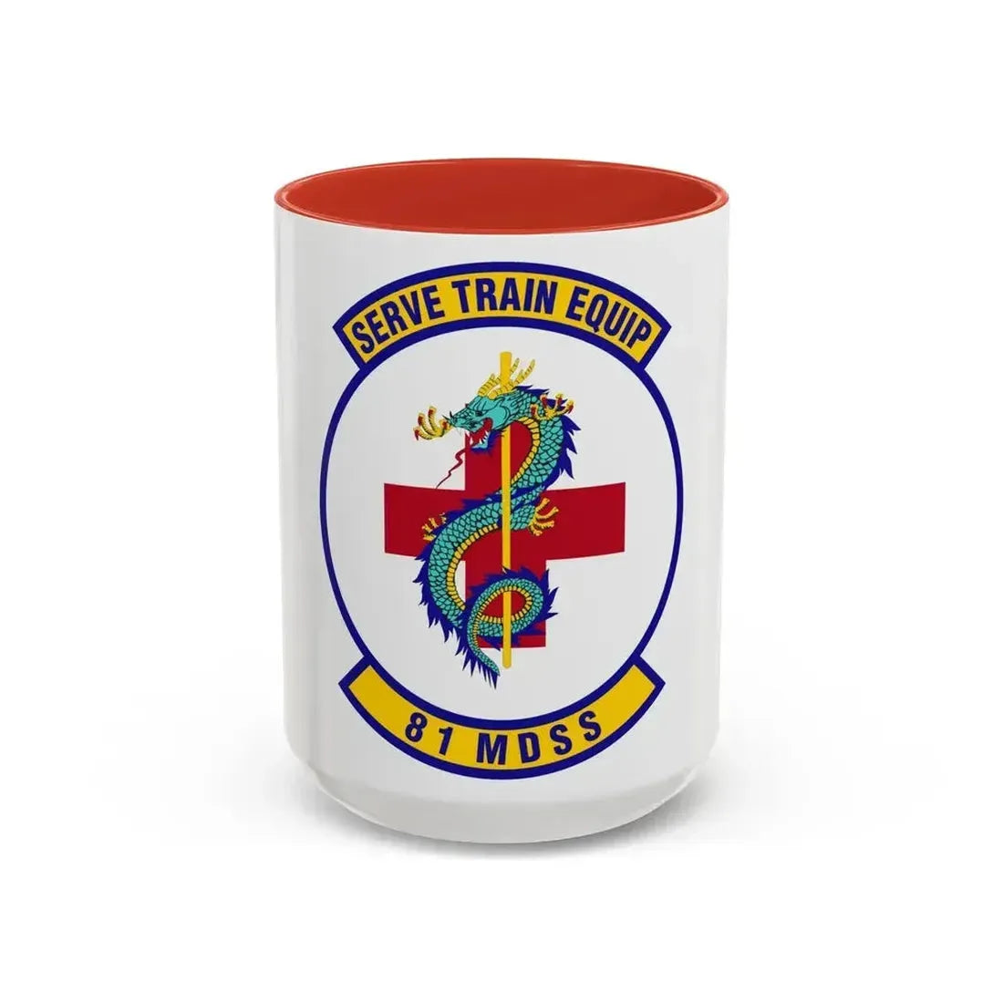 81st Medical Support Squadron (U.S. Air Force) Accent Coffee Mug 15oz Red - Go Mug Yourself