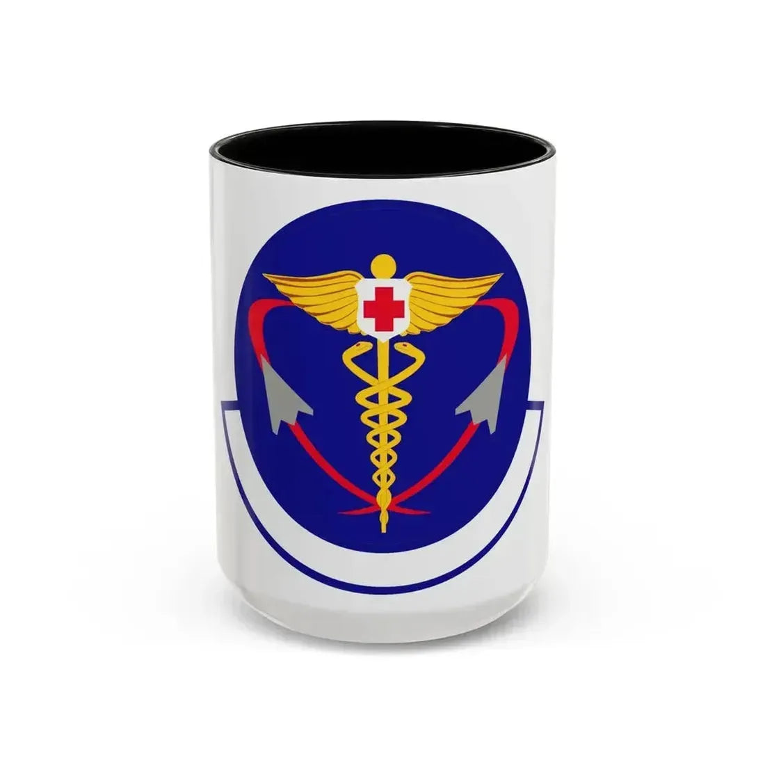 82 Operational Medical Readiness Squadron AETC (U.S. Air Force) Accent Coffee Mug 15oz Black - Go Mug Yourself