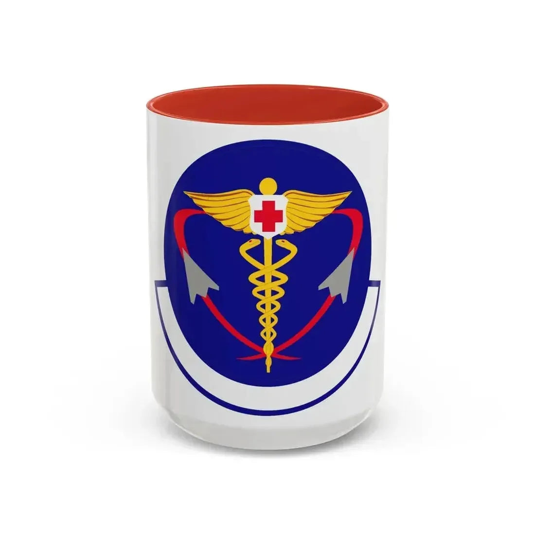 82 Operational Medical Readiness Squadron AETC (U.S. Air Force) Accent Coffee Mug 15oz Red - Go Mug Yourself