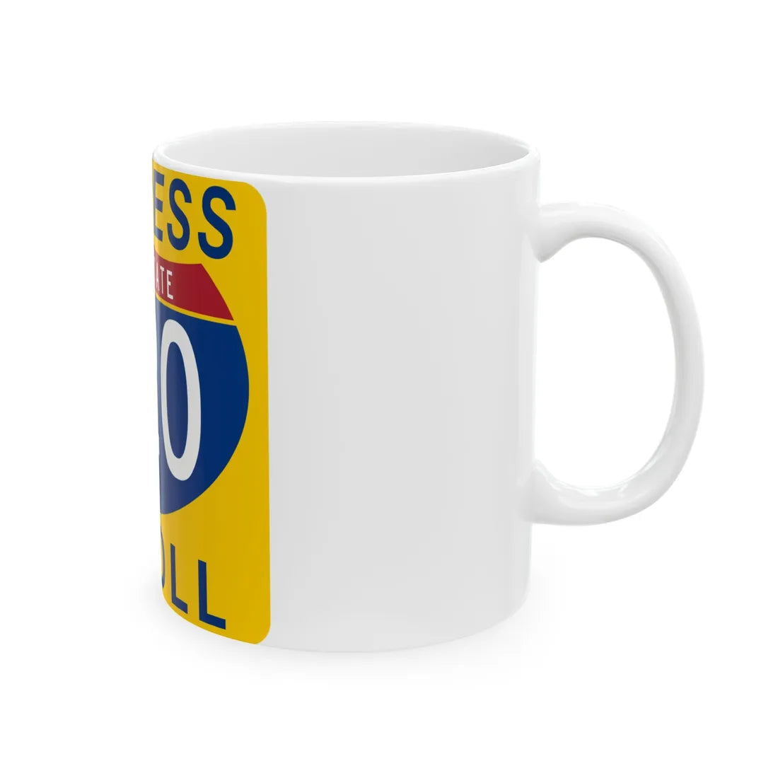 820 Express Lane free (Texas) (Road Sign) White Coffee Mug - Go Mug Yourself