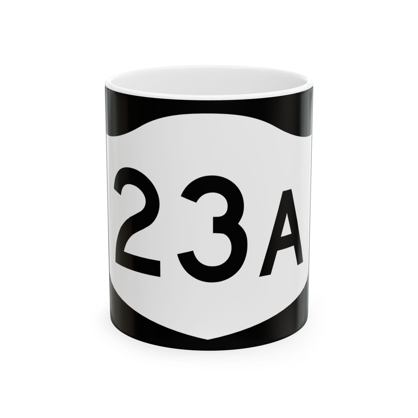 NY-23A (New York) (Road Sign) White Coffee Mug