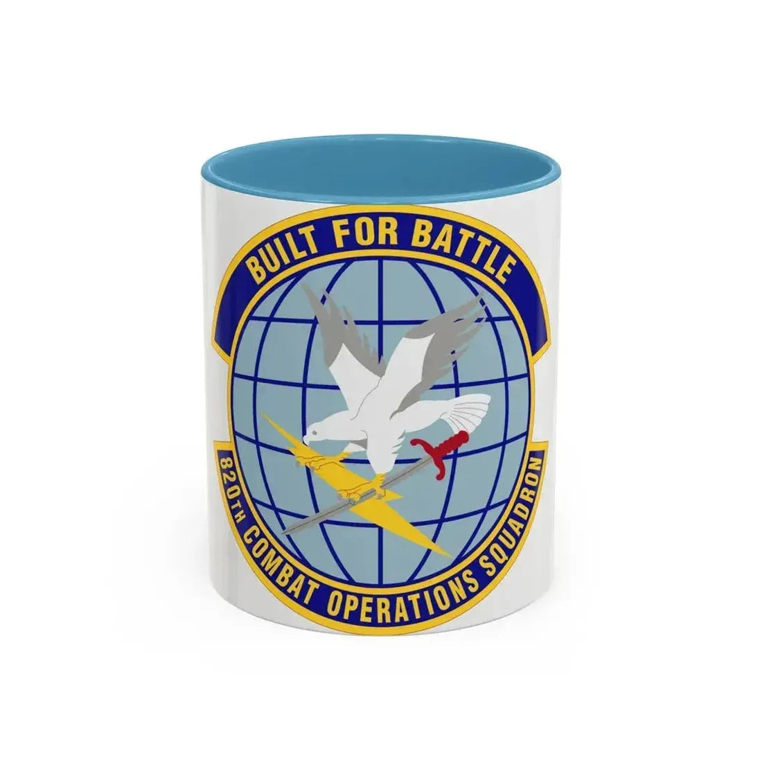 820th Combat Operations Squadron (U.S. Air Force) Accent Coffee Mug 11oz Light Blue - Go Mug Yourself