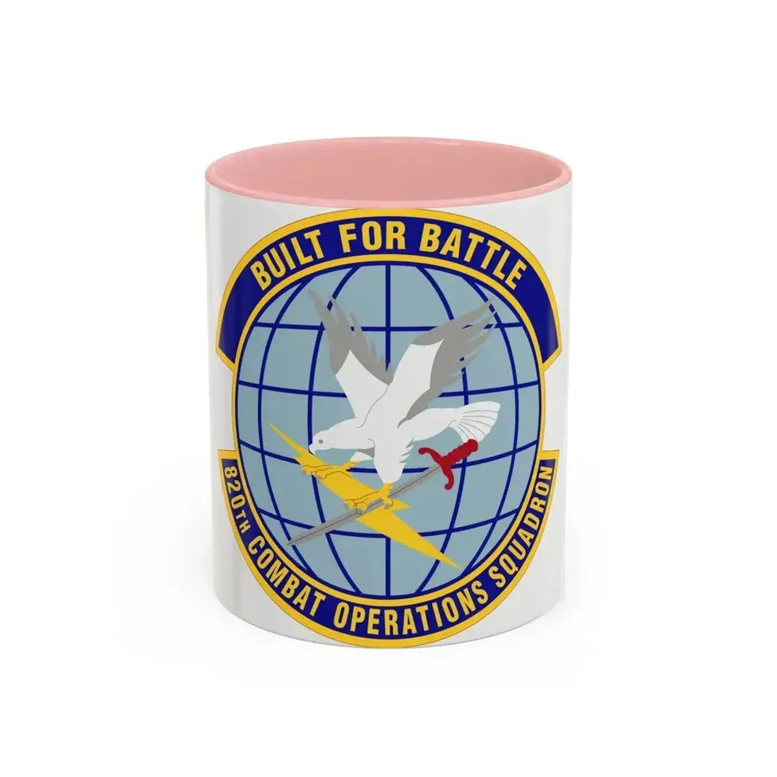 820th Combat Operations Squadron (U.S. Air Force) Accent Coffee Mug 11oz Pink - Go Mug Yourself