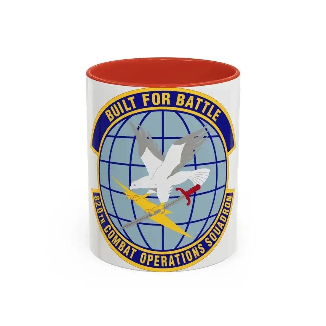 820th Combat Operations Squadron (U.S. Air Force) Accent Coffee Mug 11oz Red - Go Mug Yourself