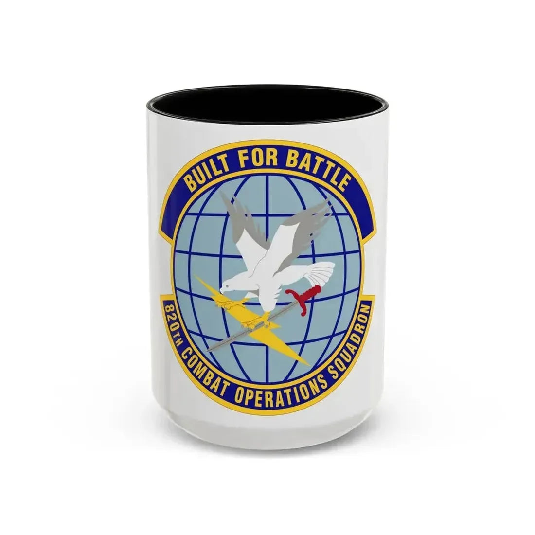 820th Combat Operations Squadron (U.S. Air Force) Accent Coffee Mug 15oz Black - Go Mug Yourself