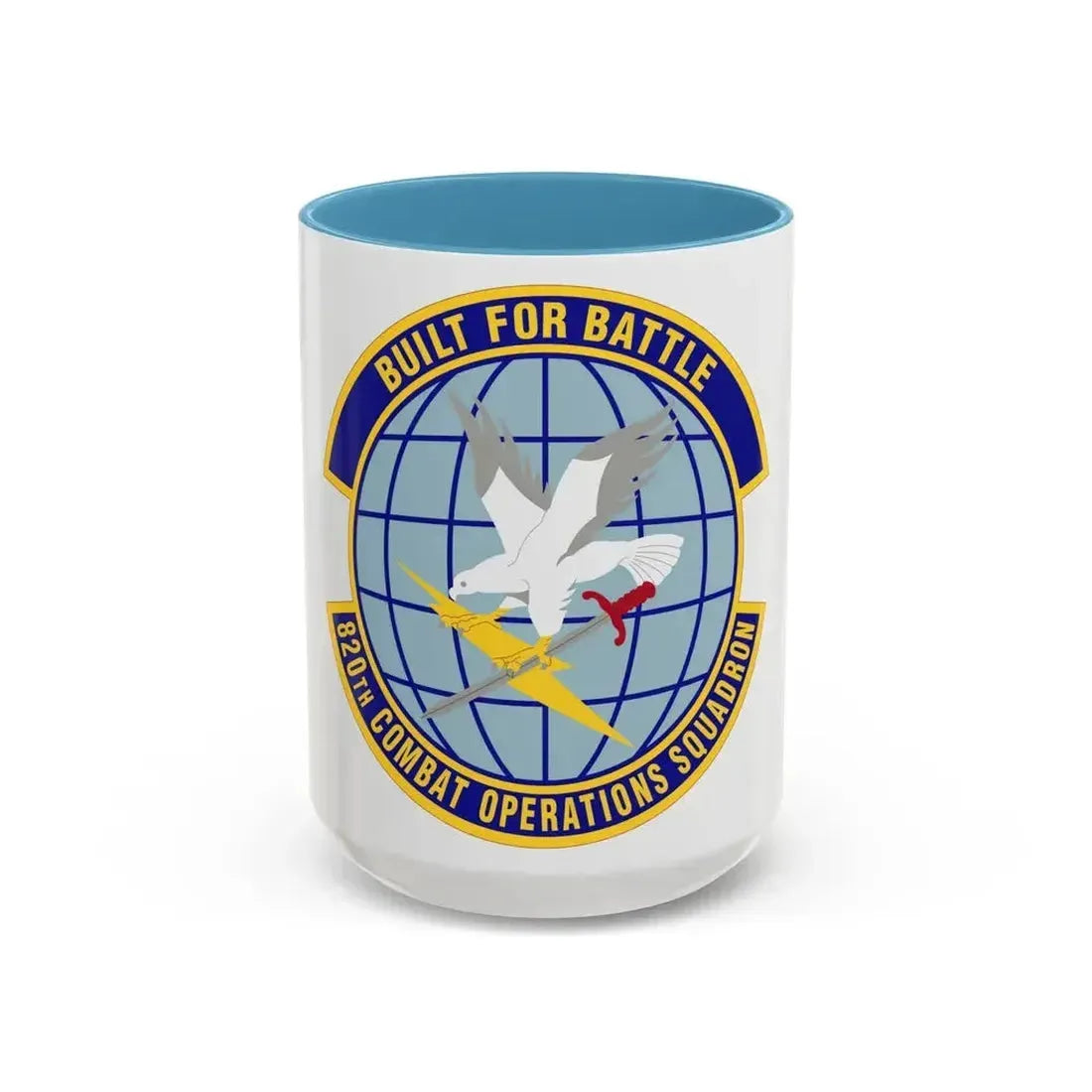 820th Combat Operations Squadron (U.S. Air Force) Accent Coffee Mug 15oz Light Blue - Go Mug Yourself