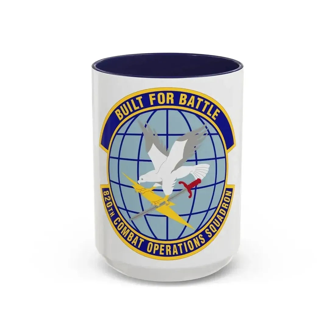 820th Combat Operations Squadron (U.S. Air Force) Accent Coffee Mug 15oz Navy - Go Mug Yourself