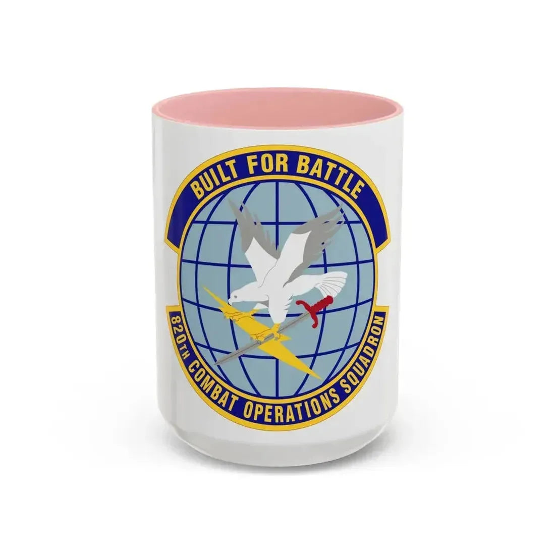 820th Combat Operations Squadron (U.S. Air Force) Accent Coffee Mug 15oz Pink - Go Mug Yourself