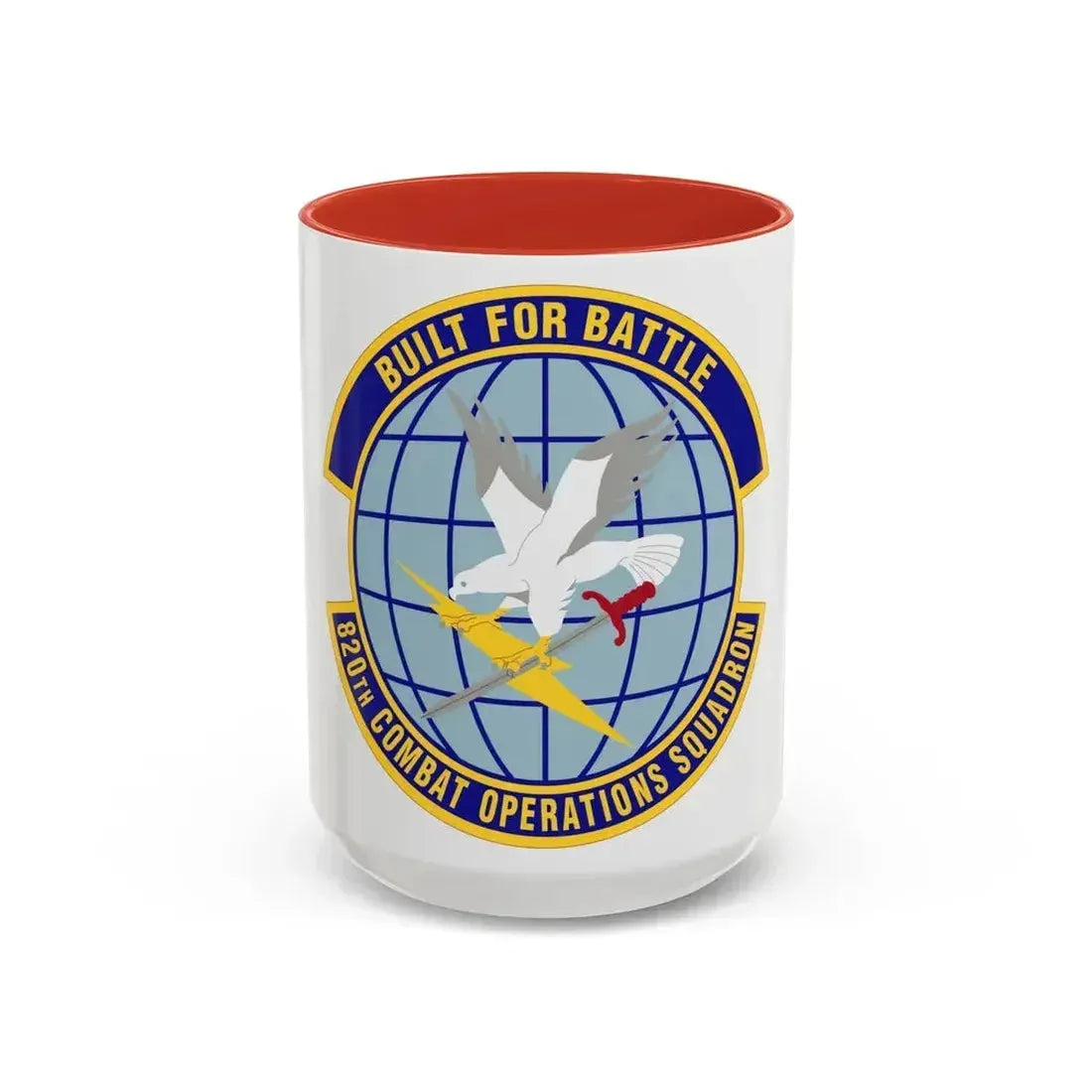 820th Combat Operations Squadron (U.S. Air Force) Accent Coffee Mug 15oz Red - Go Mug Yourself