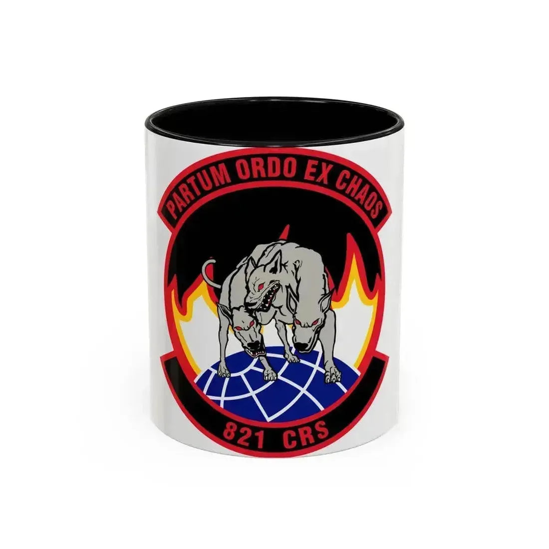 821 Contingency Response Sq AMC (U.S. Air Force) Accent Coffee Mug 11oz Black - Go Mug Yourself