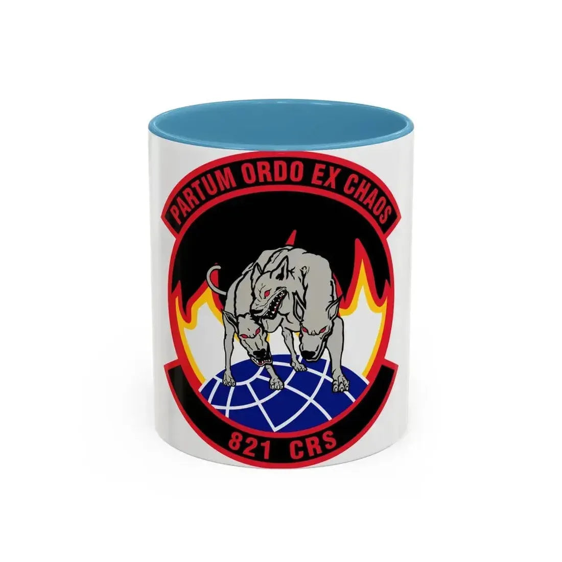 821 Contingency Response Sq AMC (U.S. Air Force) Accent Coffee Mug 11oz Light Blue - Go Mug Yourself