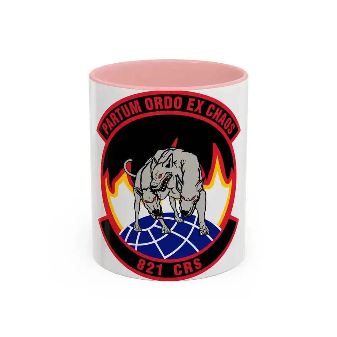 821 Contingency Response Sq AMC (U.S. Air Force) Accent Coffee Mug 11oz Pink - Go Mug Yourself