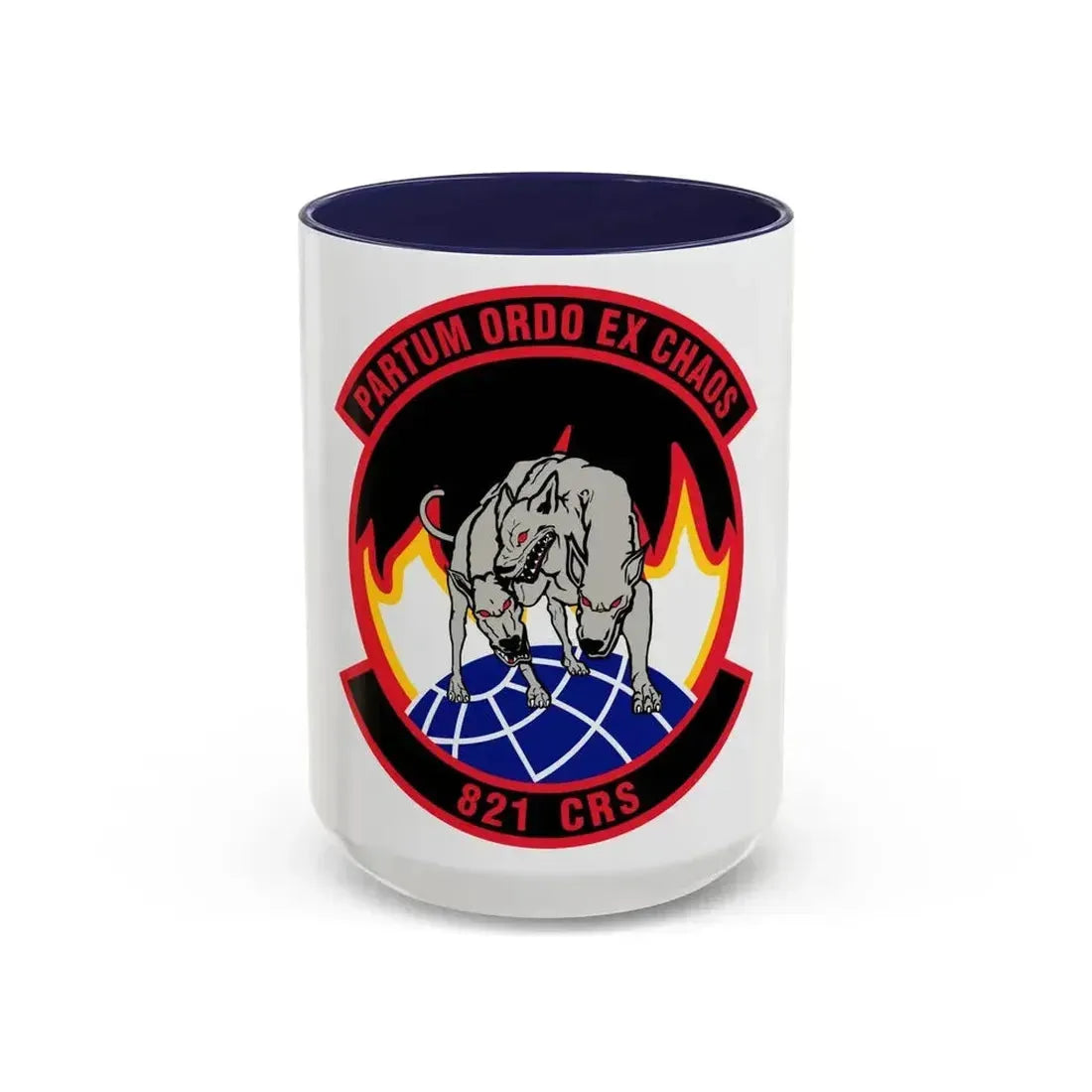 821 Contingency Response Sq AMC (U.S. Air Force) Accent Coffee Mug 15oz Navy - Go Mug Yourself