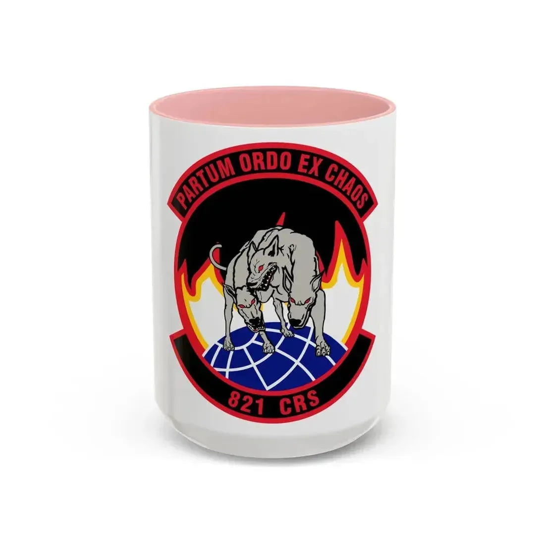 821 Contingency Response Sq AMC (U.S. Air Force) Accent Coffee Mug 15oz Pink - Go Mug Yourself