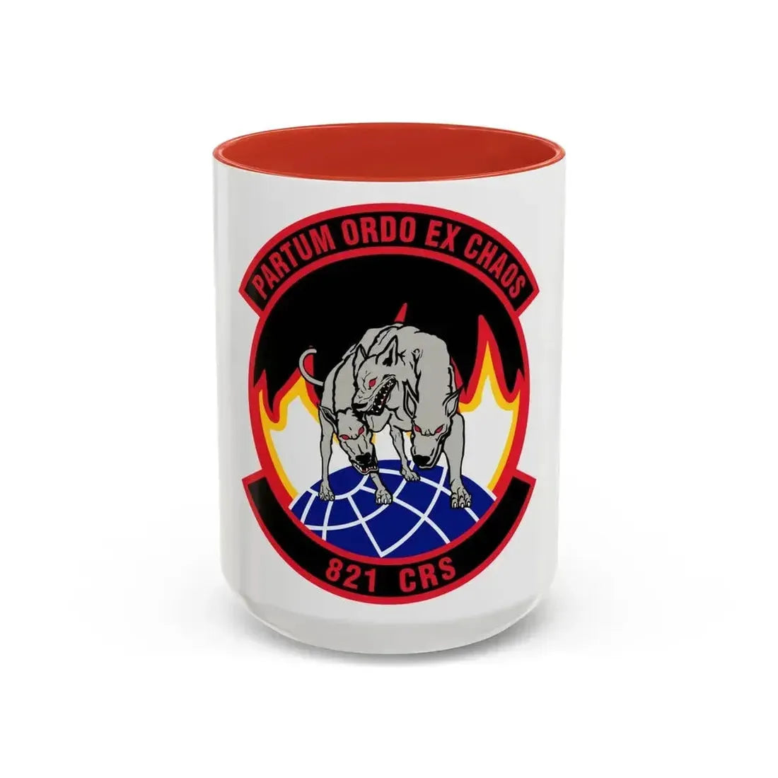 821 Contingency Response Sq AMC (U.S. Air Force) Accent Coffee Mug 15oz Red - Go Mug Yourself