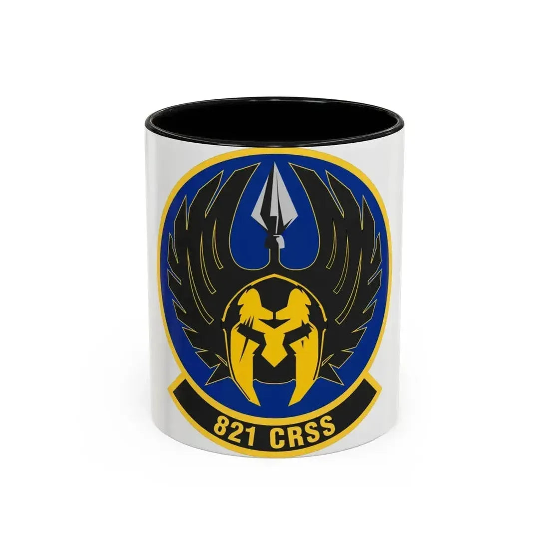 821 Contingency Response Support Sq AMC (U.S. Air Force) Accent Coffee Mug 11oz Black - Go Mug Yourself