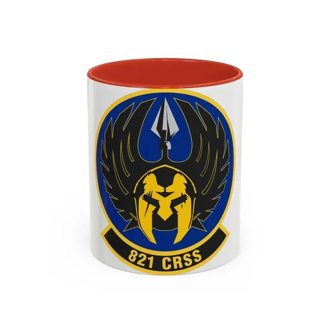 821 Contingency Response Support Sq AMC (U.S. Air Force) Accent Coffee Mug 11oz Red - Go Mug Yourself
