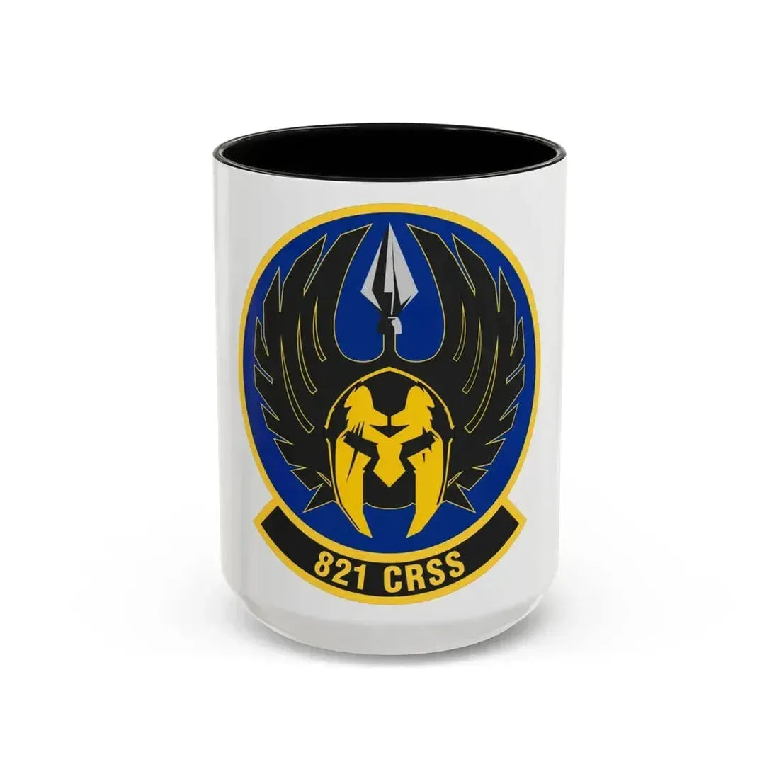 821 Contingency Response Support Sq AMC (U.S. Air Force) Accent Coffee Mug 15oz Black - Go Mug Yourself