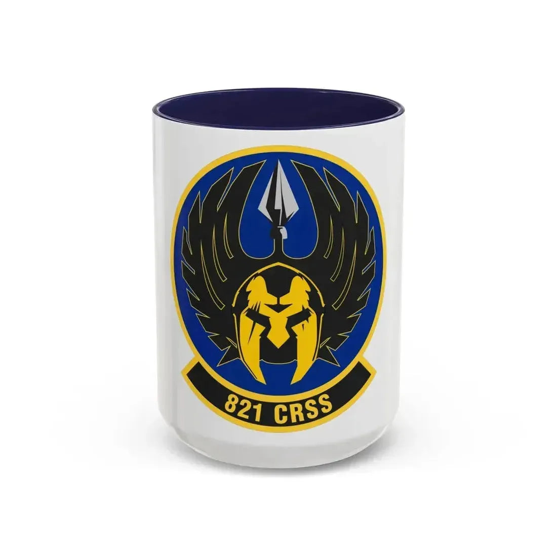 821 Contingency Response Support Sq AMC (U.S. Air Force) Accent Coffee Mug 15oz Navy - Go Mug Yourself