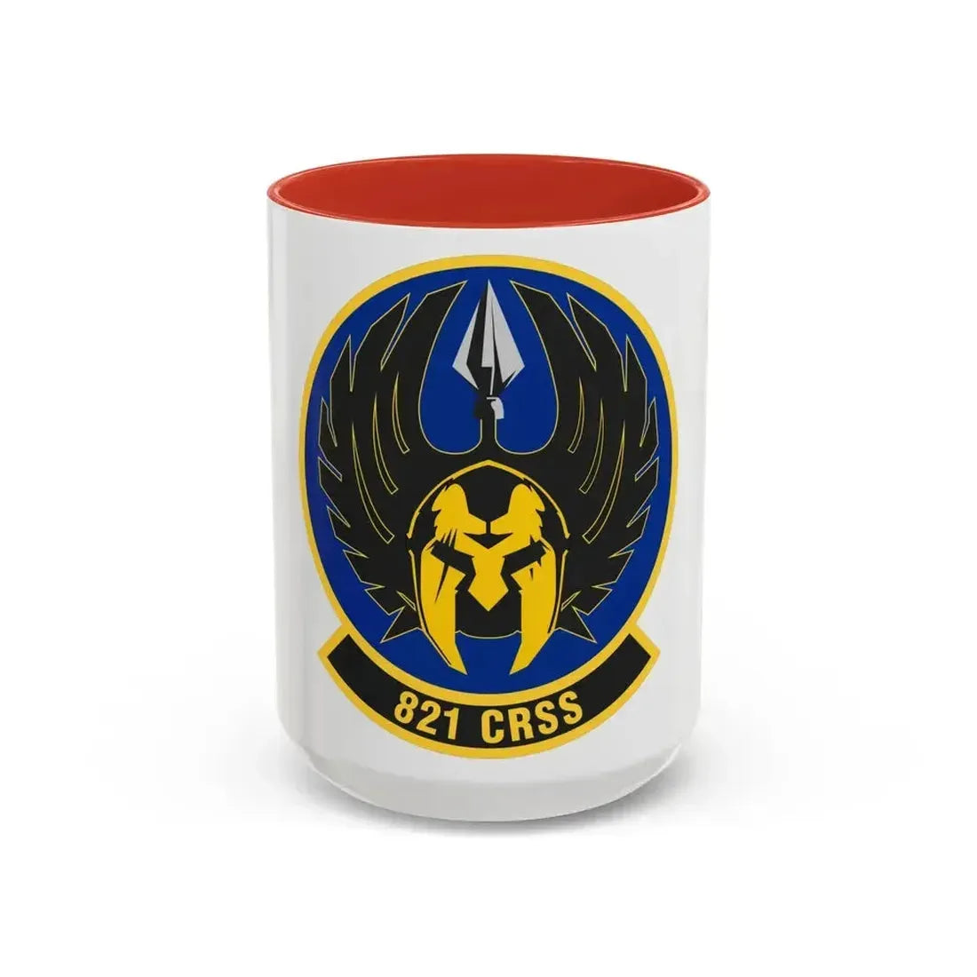 821 Contingency Response Support Sq AMC (U.S. Air Force) Accent Coffee Mug 15oz Red - Go Mug Yourself