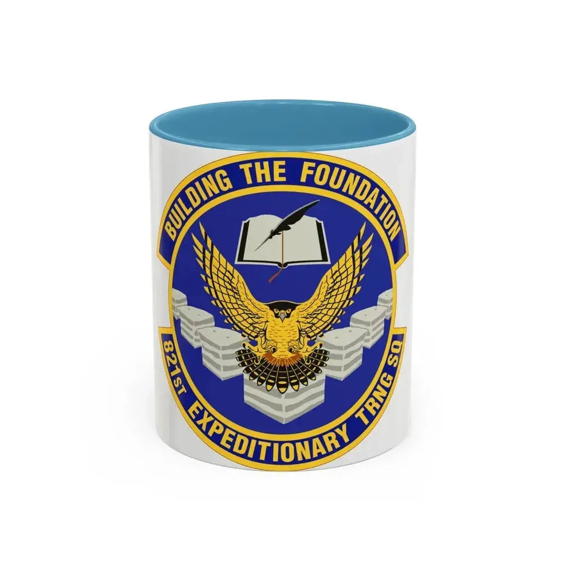 821st Expeditionary Training Squadron (U.S. Air Force) Accent Coffee Mug 11oz Light Blue - Go Mug Yourself