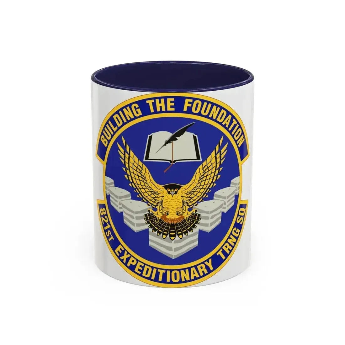 821st Expeditionary Training Squadron (U.S. Air Force) Accent Coffee Mug 11oz Navy - Go Mug Yourself