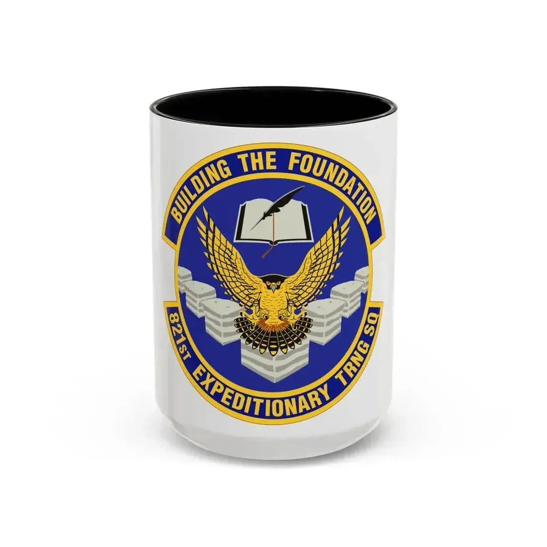821st Expeditionary Training Squadron (U.S. Air Force) Accent Coffee Mug 15oz Black - Go Mug Yourself