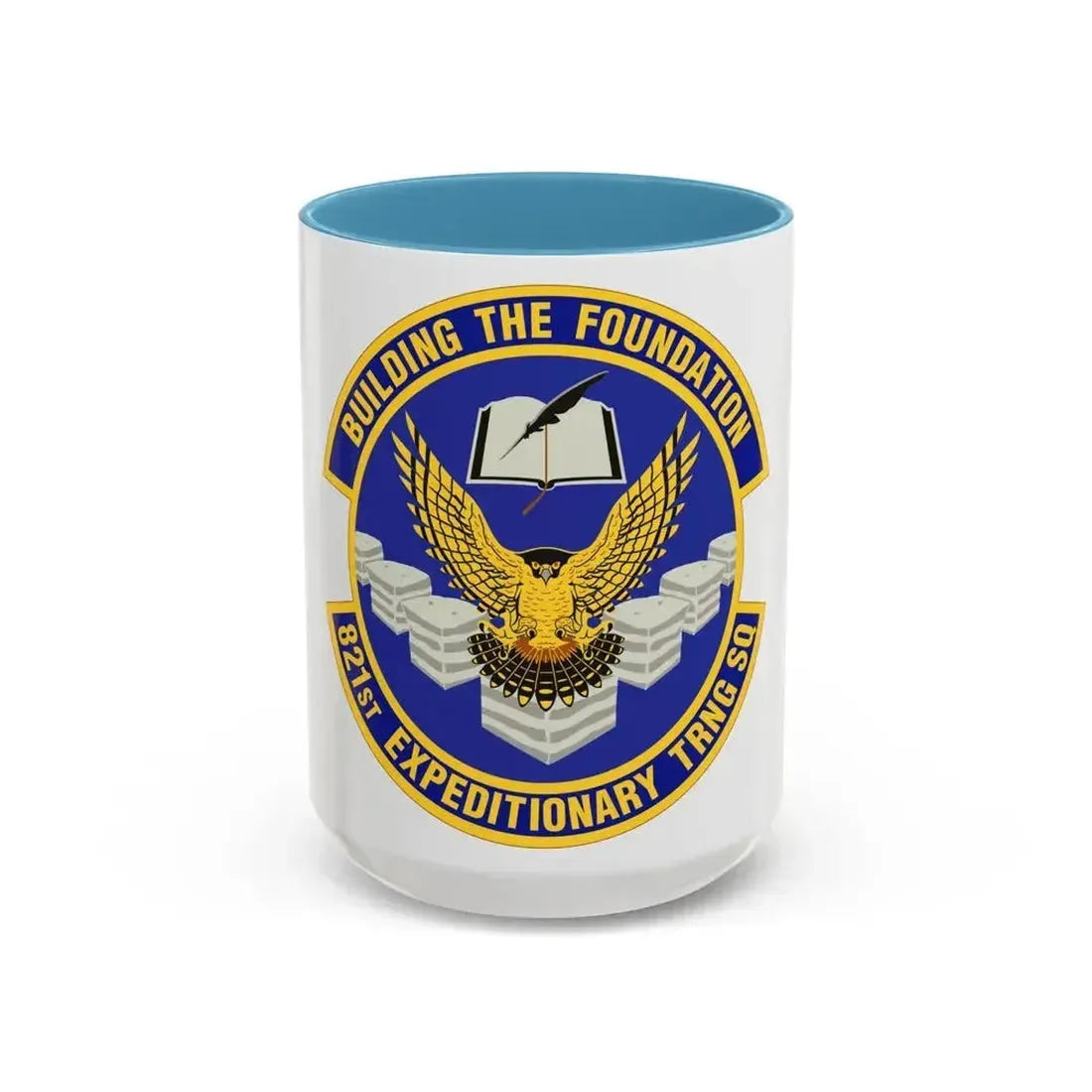 821st Expeditionary Training Squadron (U.S. Air Force) Accent Coffee Mug 15oz Light Blue - Go Mug Yourself