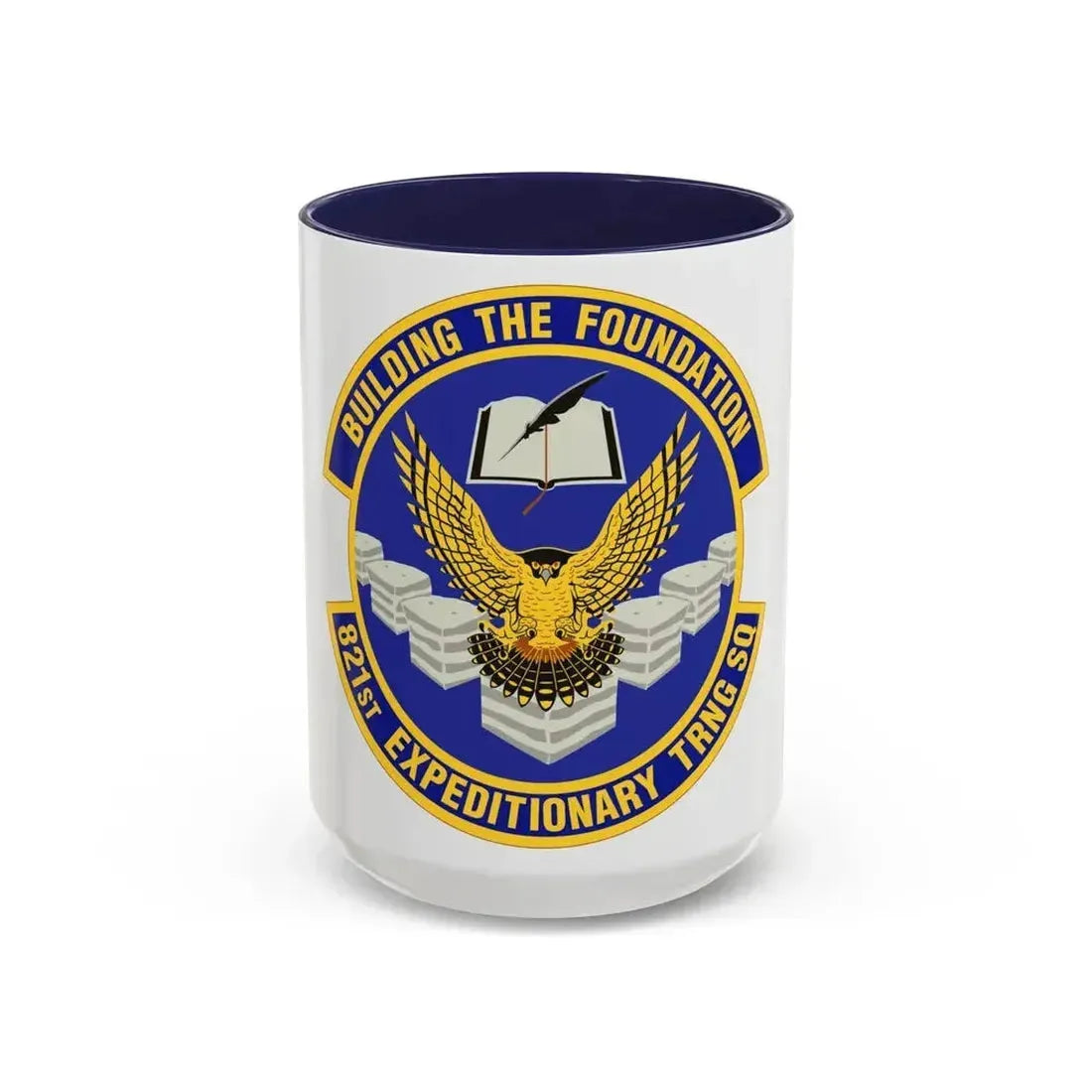821st Expeditionary Training Squadron (U.S. Air Force) Accent Coffee Mug 15oz Navy - Go Mug Yourself