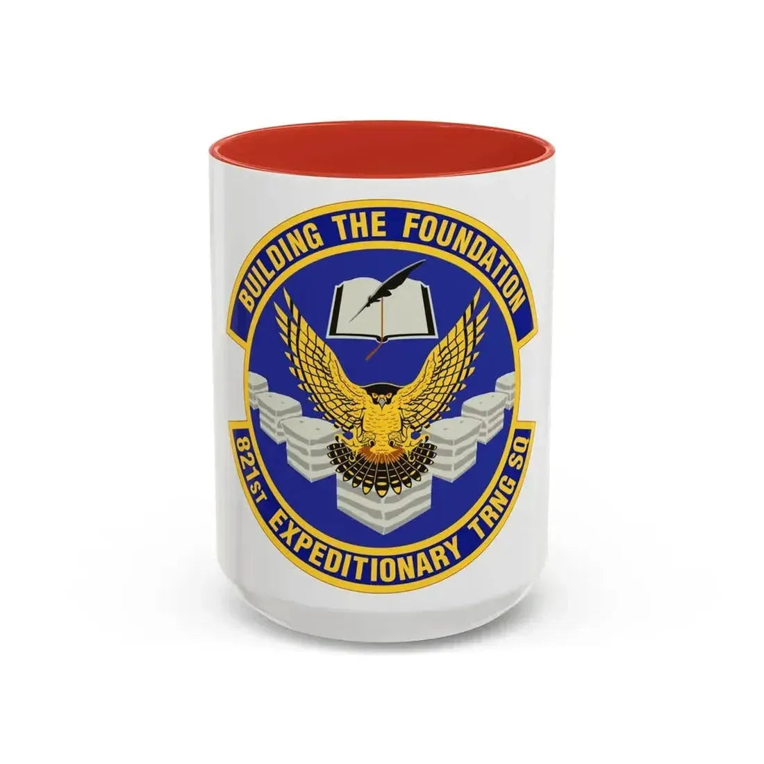 821st Expeditionary Training Squadron (U.S. Air Force) Accent Coffee Mug 15oz Red - Go Mug Yourself